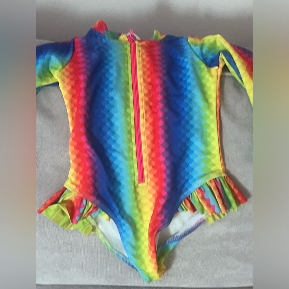 Mia Belle Girls long sleeve bathing suit girls size 7/8